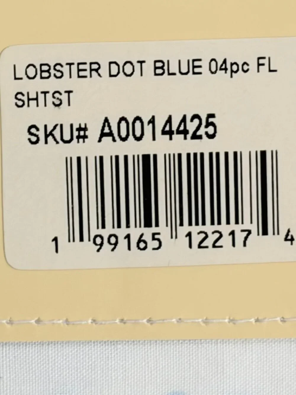 Laura Ashley FULL Size Blue Lobster Cotton Sheet Set crisp cotton percale